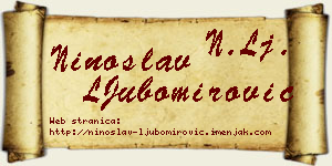 Ninoslav LJubomirović vizit kartica